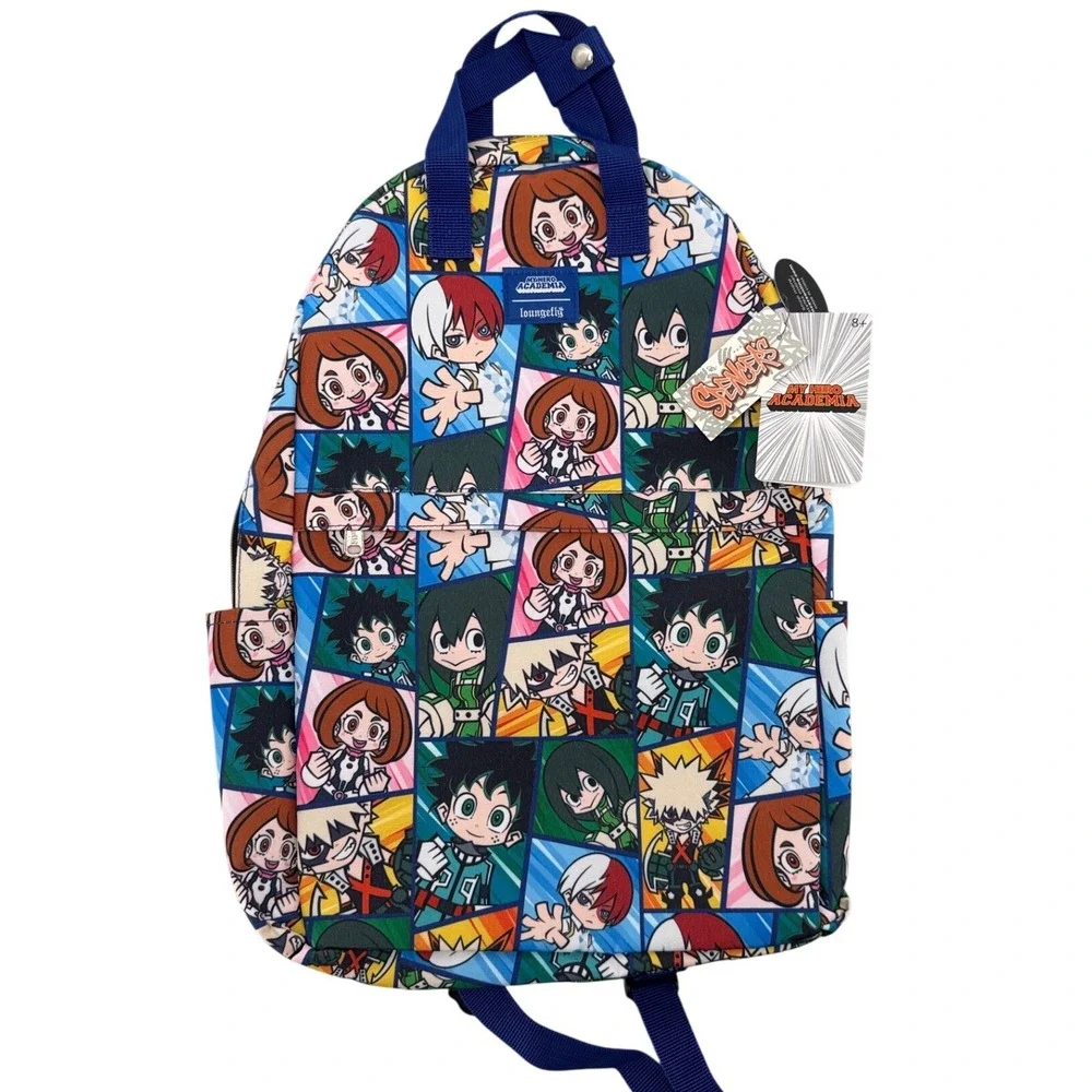Loungefly My Hero Academia Chibi Character Grid Backpack Spencer's Exclusive NWT